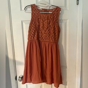 Orange Sleeveless Dress